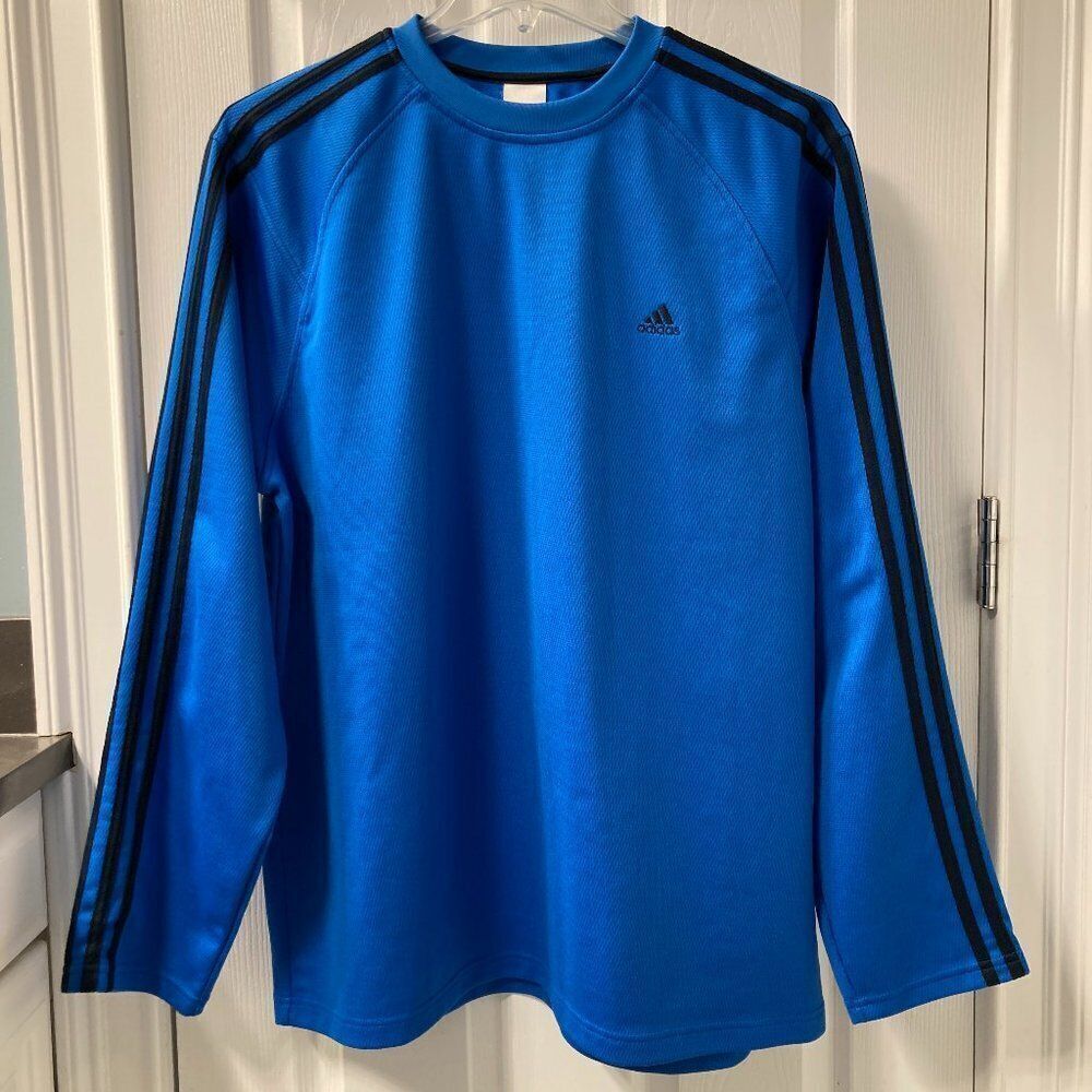 Adidas Long Sleeve Athletic Knit Pullover Shirt Size XL